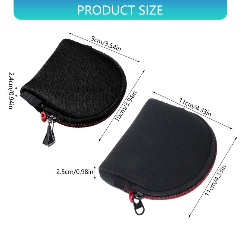 Portable Lens Filter Pouch Case with Inner Pocket For Round Square Filters Secure Carrying And Quickly Access
