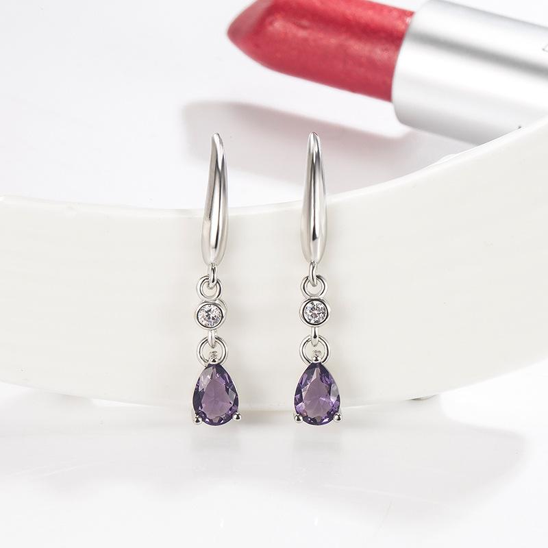 New 925 Sterling Silver Earrings Fashion AAA Zircon For Women Exquisite Student Girlfriend Jewelry Accessories Wedding PartyGood Product