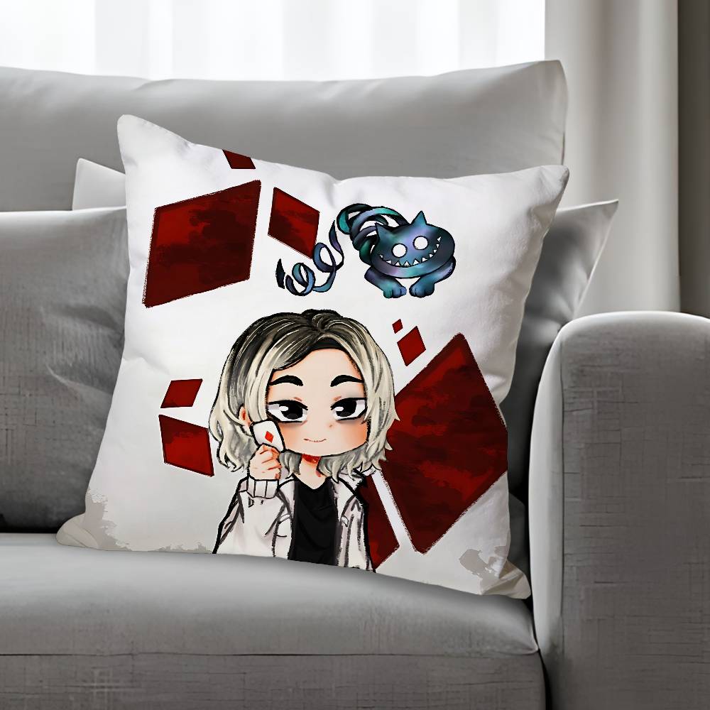 

Chishiya AAlice BBorderland Arisu Pillow Cases for Bedroom Living Room Sofa Home Decor Polyester Cushion Cover with Zipper 30x30 cm