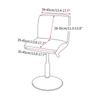 1PC Elastic Bar Stool Chair Cover Leaves Jacquard Short Back Chair Covers Solid Color Stool Slipcovers  for Dining Room Banquet