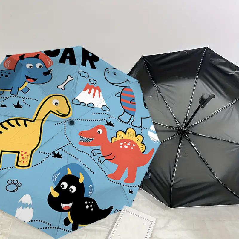 1PC Dinosaur Roar Umbrella-8-Rib Reinforced, Automatic Open, Lightweight & Durable, Fashion Accessory for Outdoor-L0386