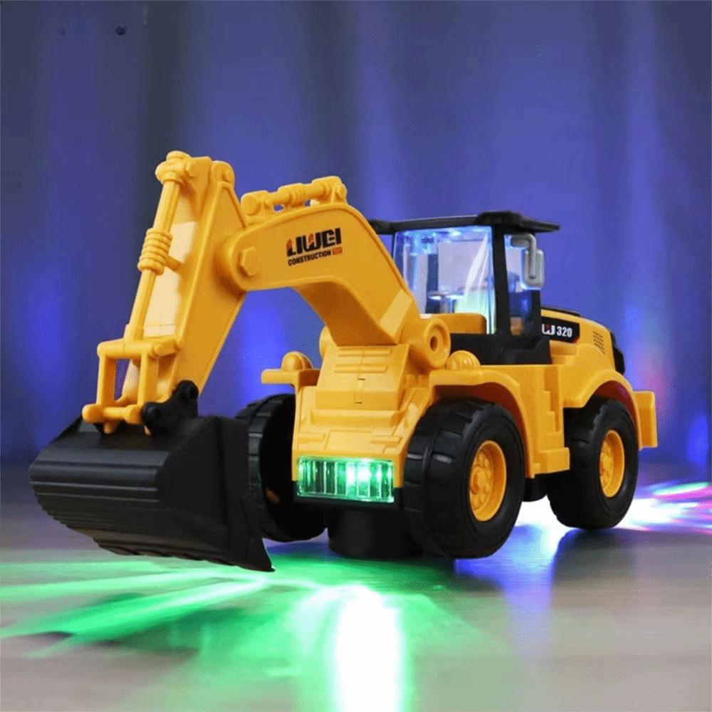 Colorful Music Electric Bulldozer Toy Lighting Effects Bulldozer Toy Kids Birthday Gifts