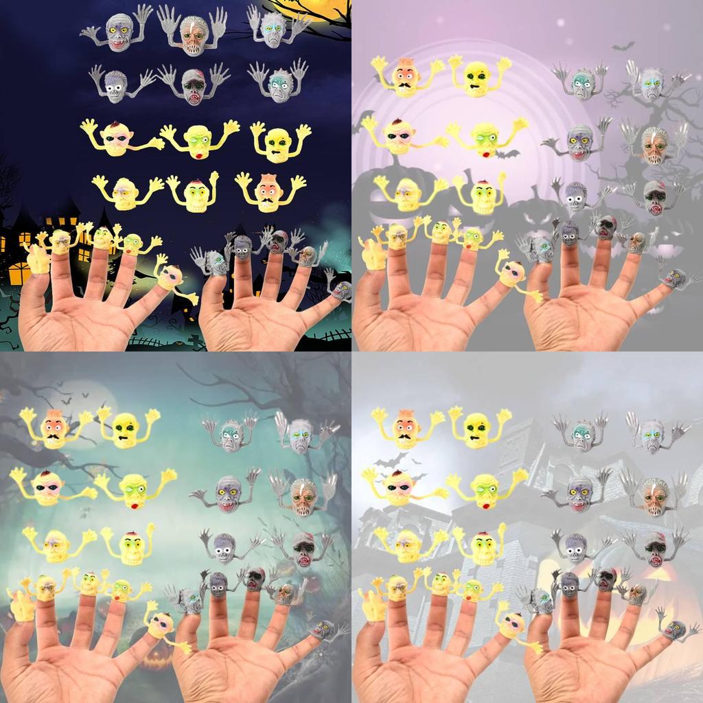 Spooky Halloween Zombie Witch Finger Puppets For Creepy Fun And Scares In Pvc