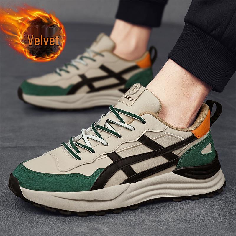 

Мужские кроссовки из натуральной кожи Beeswolf - стиль Форреста Гампа, дышащие, повседневные кроссовки для весны 44