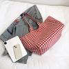 Summer Lazy Wind Black and White Plaid Shopping Bag Open Large Capacity Shoulder Bag Casual Simple Portable Tote Bag