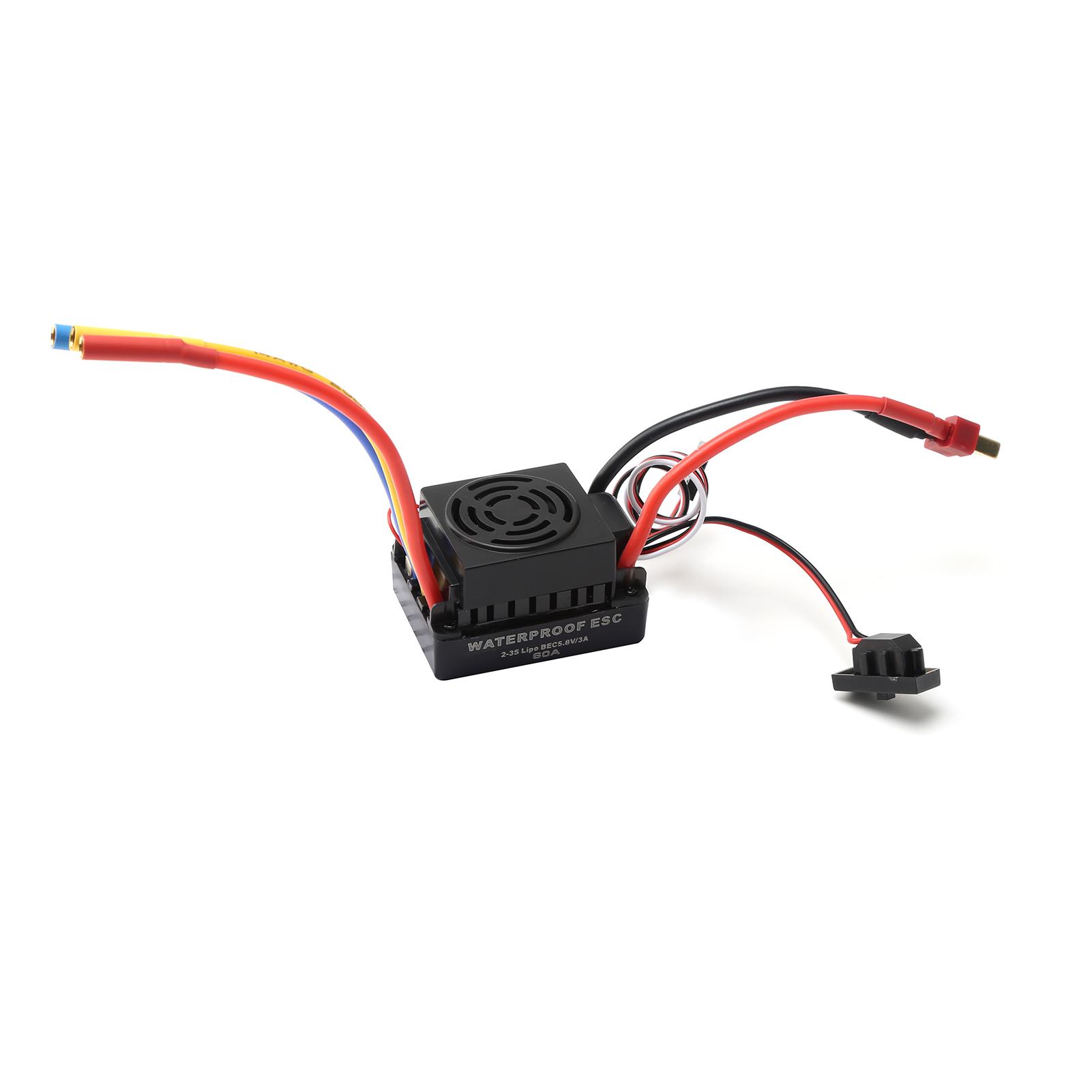 

3650 4500KV Brushless Motor with 60A ESC & Programmer Card & Heat Sink Combo Replacement for HPI 1:8 Celsius 1:10 Remote Control Car and B