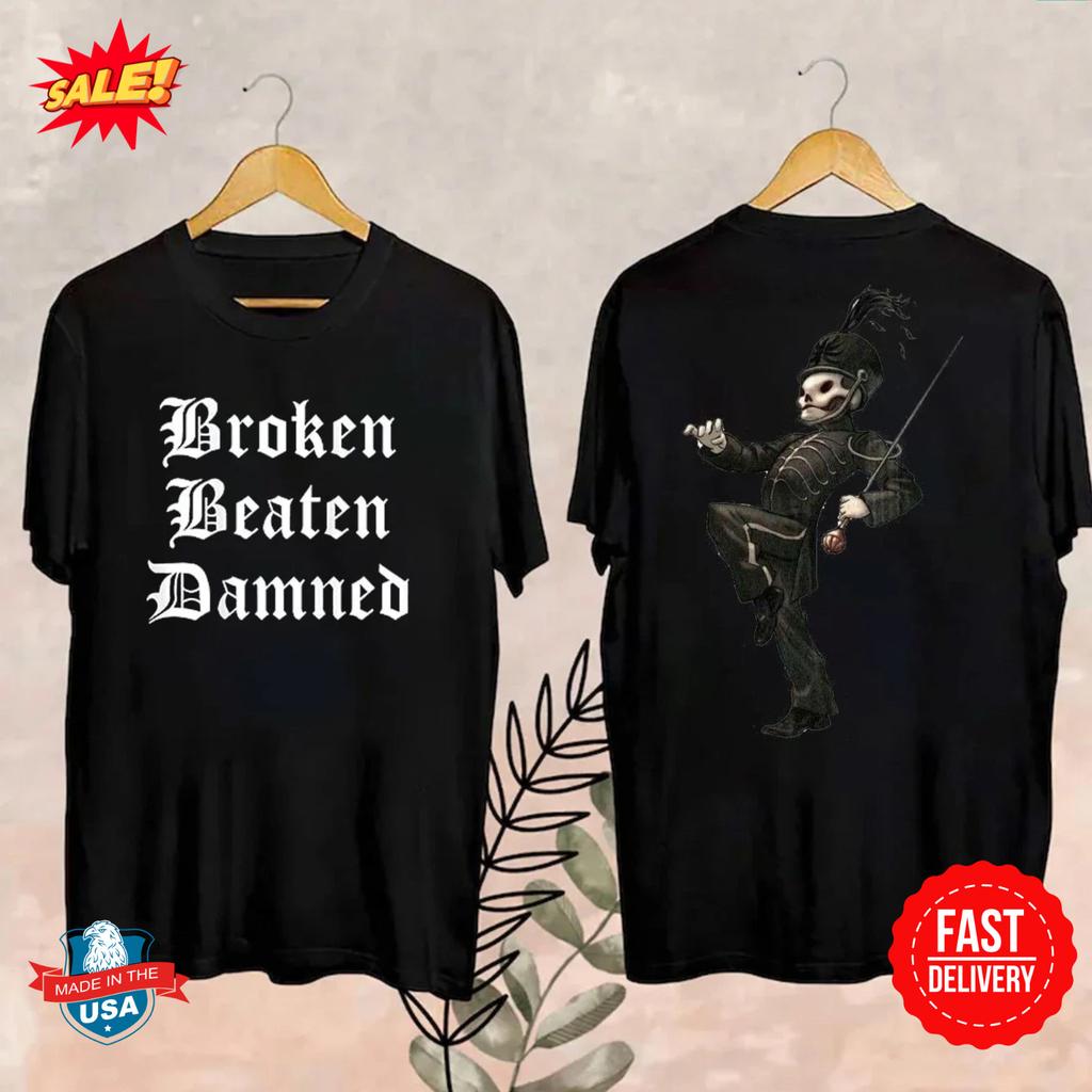 Women's Plus Size Cotton T-shirt Summer Casual Graphic Tee Short Sleeve My Chemical Romance Broken Beaten Damned 2025 Tour Shirt