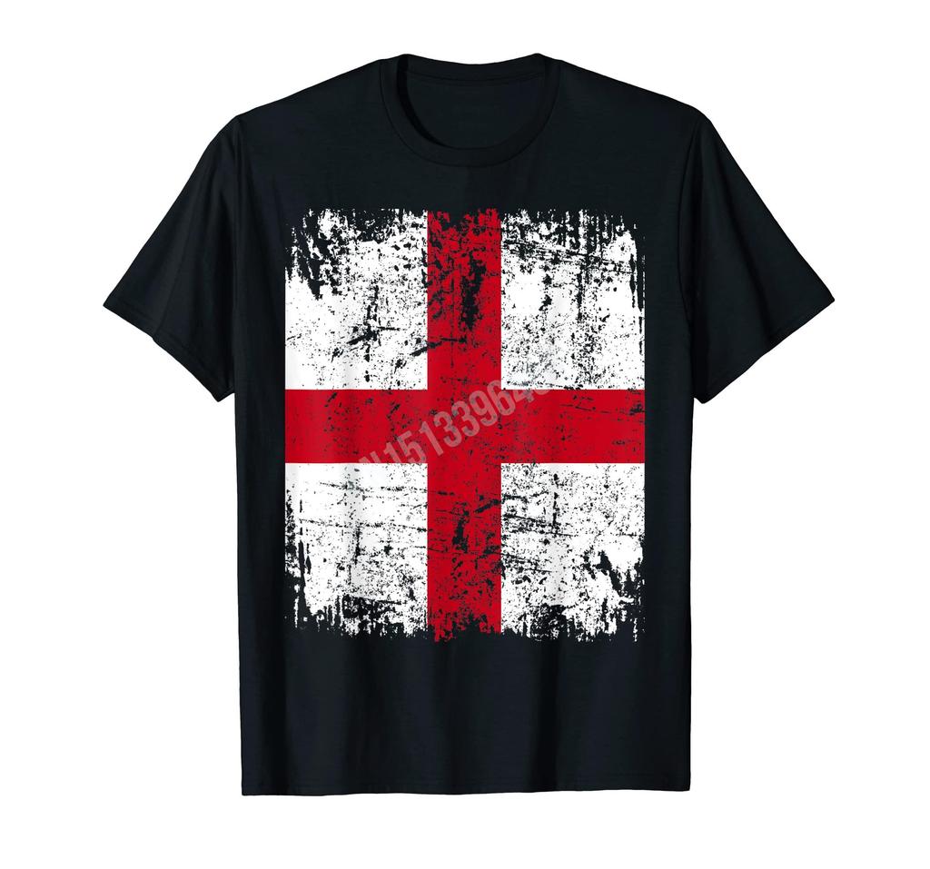 ZX More Design ENGLAND Flag Vintage Distressed English Pride TShirt For Men Women T Shirt Hip Hop Tops Cotton Tees