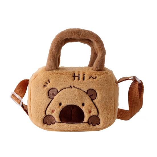 

Kids Crossbody Bag Cartoon Animal Pattern Zipper Closure Adjustable Soft Shoulder Strap Handbag Wear-resistant
