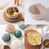 Silicone Steamer for Microwave Steamer for and Noodles Cooking, Single-Serving Pot, Steaming, Stewing, (Ivory, 500ml)
