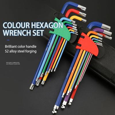 S2 Alloy Steel Hex Key Allen Wrench Hand Tool Set 1.5 2 2.5 3 4 5 6 8 10mm Quick Snap Adapter Ball Plum Blossom Heads