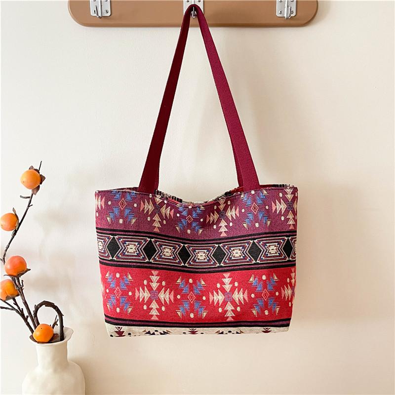 

Новая летняя женская сумка в национальном стиле, модная контрастная цветная женская сумка большой емкости, сумка через плечо, женская сумка-тоут
