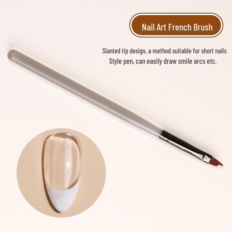 9-Piece Ice Gray Nail Art Pen & Brush Set