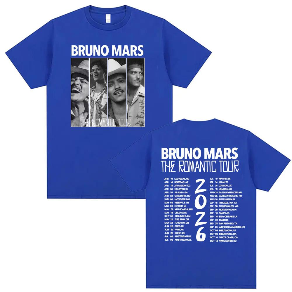Bruno Mars The RoUnisextic Tour 2026 Print T Shirts Unisexs Clothing Harajuku Gothic T Shirt Fashion Summer ONeck Oversized Tshirts
