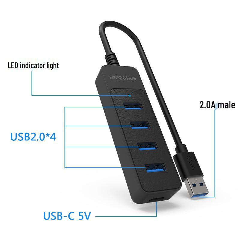 4-в-1 Док-станция USB-C: Компьютерный USB 3.0 и USB 2.0 Хаб-разветвитель Концентратор