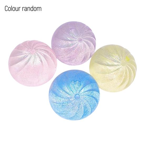 2/3/4Pcs Clear Glitter Steamed Bun Toy Stress Relief Small Dumpling Squeeze Sensory Fidget Toy Slow Rising Stress Ball Decompression Dough Ball
