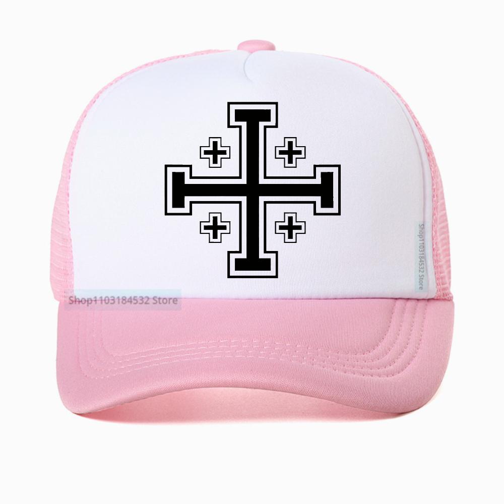 Jerusalem Cross Religion Unisex Retro Baseball Cap Franziskaner Holyland Christian Creativity Gift Casquette Hat