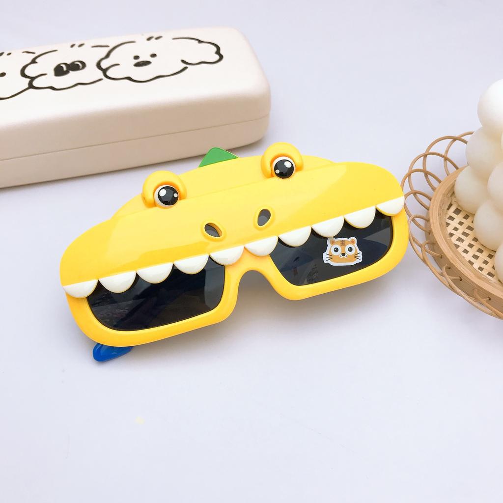 Soft Silicone Children'S Sunglasses Boys Cartoon Flip Dinosaur Polarized Sunglasses Glasses
