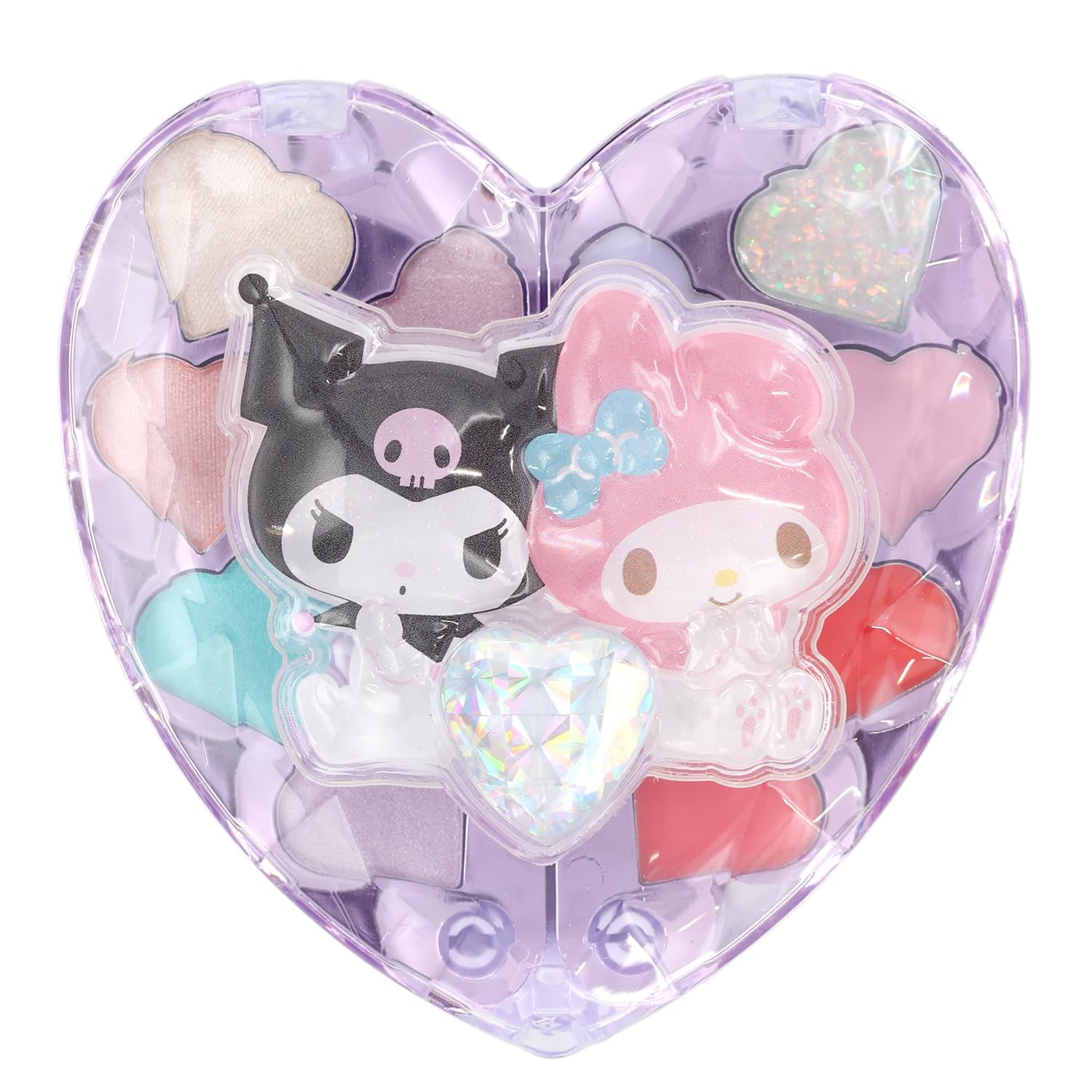 

SHOBIDO Sanrio Блестящая Пудреница-Сердечко Косметика Мелоди Детская (Мой и Куроми)