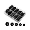 100Pcs Sewing Buttons Set with Storage Box 5 Size Round Buttons Set 4 Hole Sewing Buttons Kit for Clothes Skirts Dolls DIY Craft