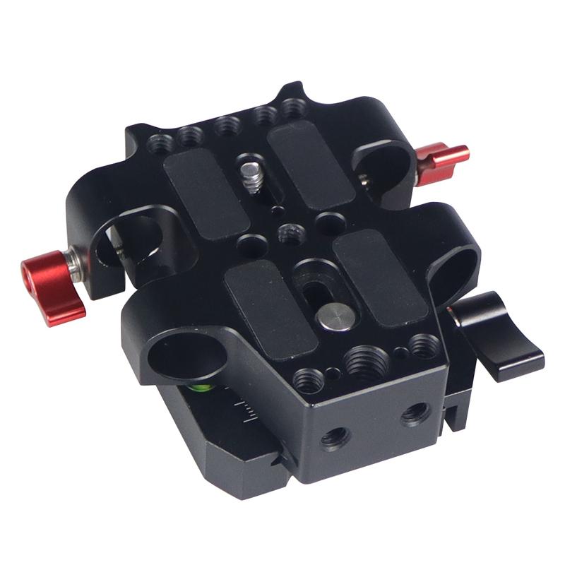 Universal 15mm Rod Rail Clamp Mounting Base Plate Bracket for Panasonic for Fujifilm DSLR Camera Rig Follow Focus Support System
