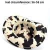 Wide Brim Cow Print Western Caps Cow Print Pattern Retro Style Western Cowboy Hat UV Protection National Style Hat Party Events