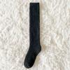 Coral Velvet Long Tube Socks Thick Fabric Warm Winter Socks Preppy Solid Color Stockings  For Women