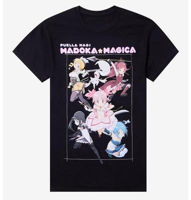 Puella Magi Madoka Magica Group Portrait T-Shirt Size S-5XL DTG Print Unisex T-Shirt