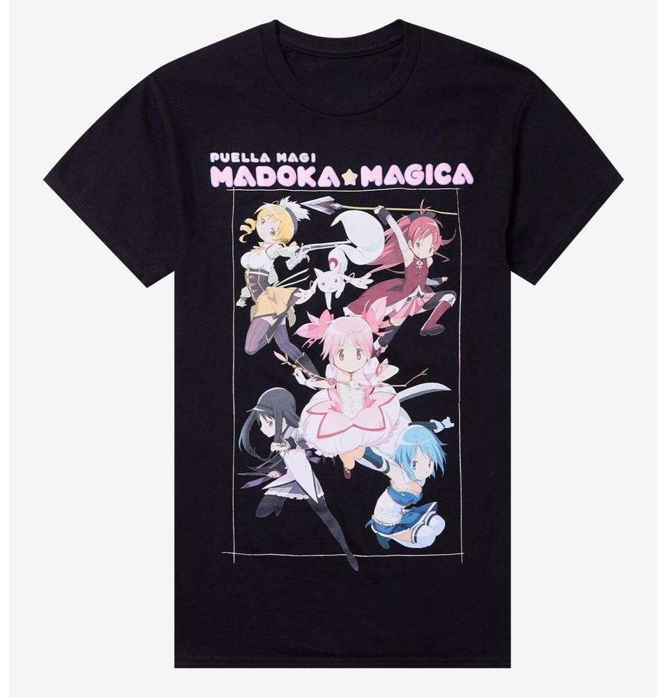 Puella Magi Madoka Magica Group Portrait T-Shirt Size S-5XL DTG Print Unisex T-Shirt M