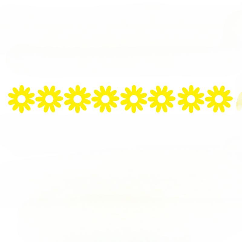 

8pcs Flower Small Daisies Mirror Stickers Window Glass Home Washroom Decoration Anti-collision Vinyl Decals Bathroom Accessories (as the picture,58x7.2CM)