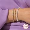 Stylish And Simple S925 Sterling Silver Classic Basic Adjustable Paper Clip Bracelet Daily Commuter