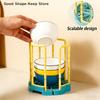 Portable Retractable Bowl Holder Drain Water Cup Kitchen Organizer Removable Cabinet Dishes Storage Rack