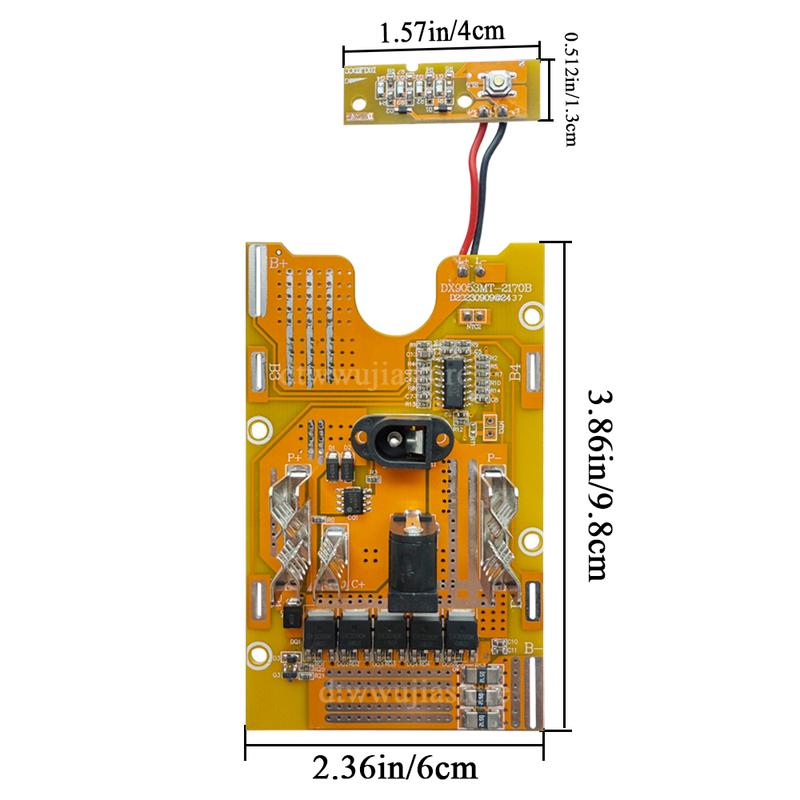 15 Cell 21700 Lithium Battery Case Protection Circuit Board PCBA BMS for Lomvum Zhipu Hongsong Jingmi No Original For Makita Box