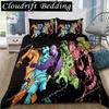 JoJolion Adventure Bedding Set Single Twin Full Queen King Size Bed Set Adult Boys Bedroom Anime Printed Bedding Gift