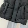 Autumn Sleeveless Casual Loose Cotton Down Jackets Women Tops Stand Collar Warm Short Cotton Coats Women Winter Fashion Ladies Waistcoat Jacket 25431
