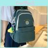Simplified Letter Bear Printed Student Backpack With Plush Pendant For School