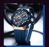 CURREN 8462 Men's Waterproof Chronograph Sports Watch with Calendar and Six-Hand Quartz Movement.