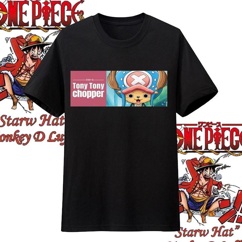 One Piece Anime Straw Hat Member Printing Oversized Cotton Tshirt Men and Women Comfortable Y2K Childrens Clothing Summer Tees