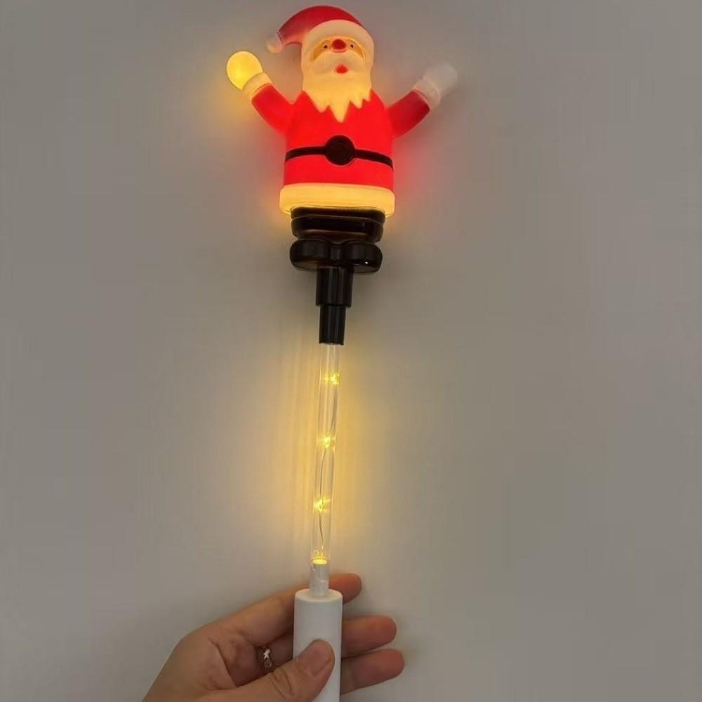 Snowman Handheld Glow Stick Tree Light Up Wand Christmas LED Glowing Stick Holiday Party
