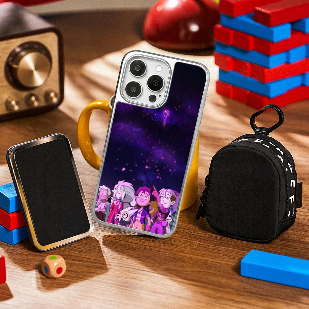 Super Hot The Owl Houses Cartoon Phone Case for iPhone 16 15 14 13 12 11 Pro Max Sheepskin Silver-edged Protective Case