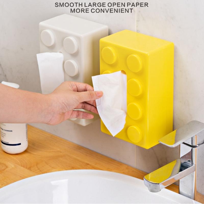 Innovative Brick Design Tissue Holder Multipurpose Desktop Paper Towel Organizer Napkin Dispenser Kitchen Decoration