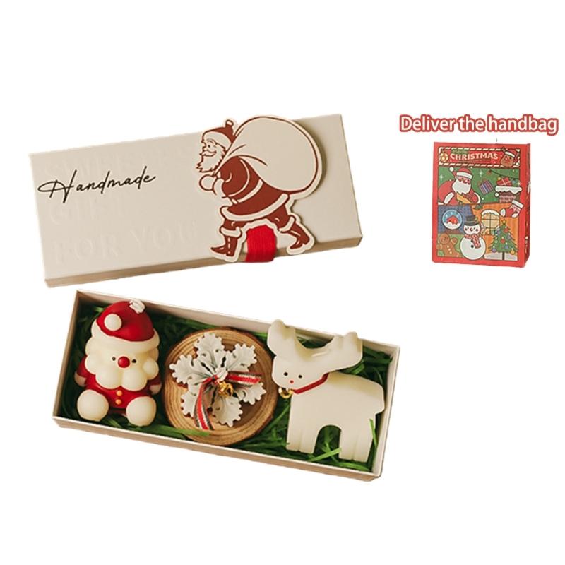 Christmas Scented Candle Gift Set Winter Soys Candle Christmas Home Decors Christmas Aromatherapys Candle Holiday Gift