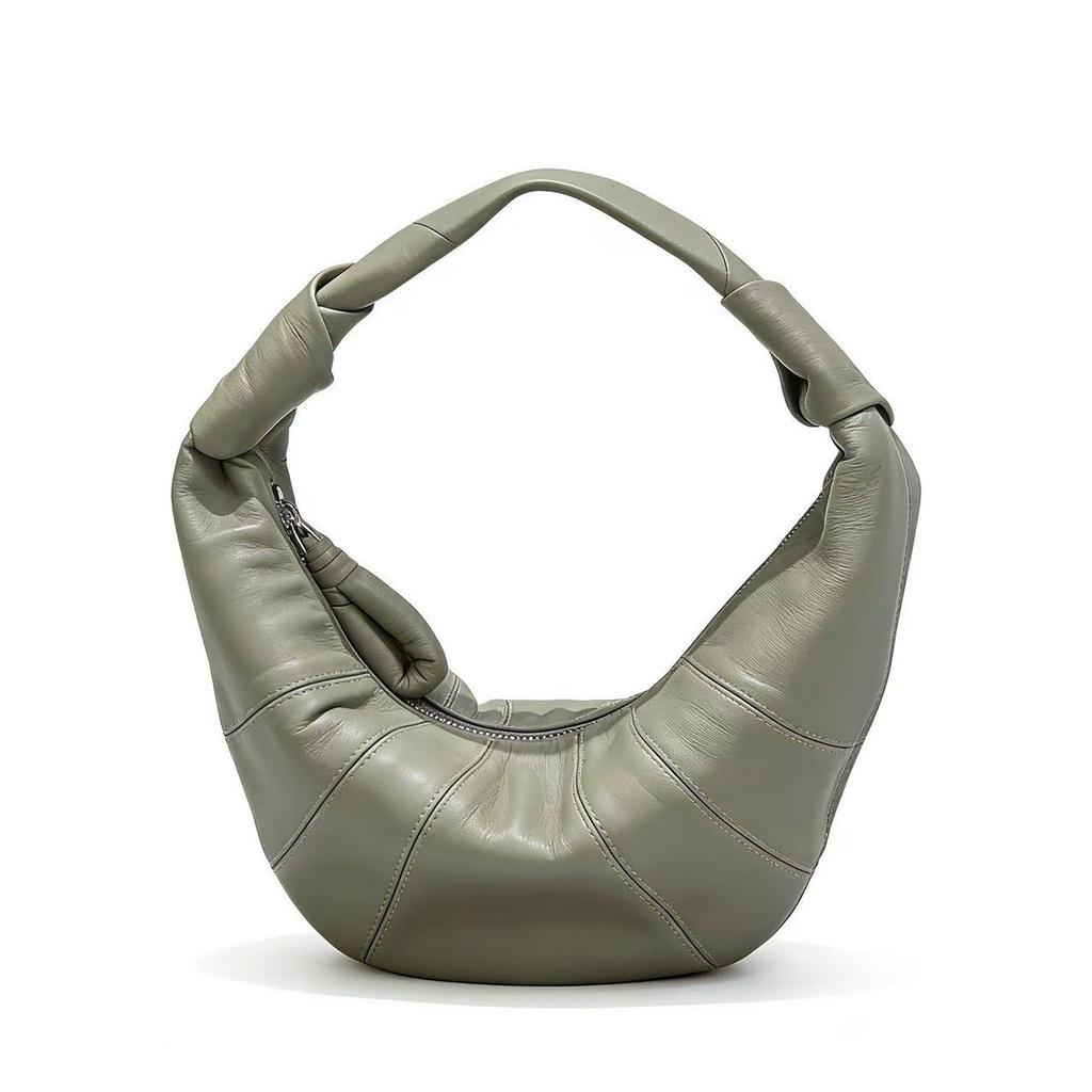 New Sheepskin Croissant Bag Niche Design Lazy Wind Croissant Bag Premium Commuter Leather Portable Shoulder Bag Women