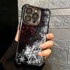 Snow Snowflake Winter Cold Plating Phone Case For Iphone 16 17 Pro Max Air 16E 14 15 Plus 12 13 Mini Anti-Fall Airabag Cover