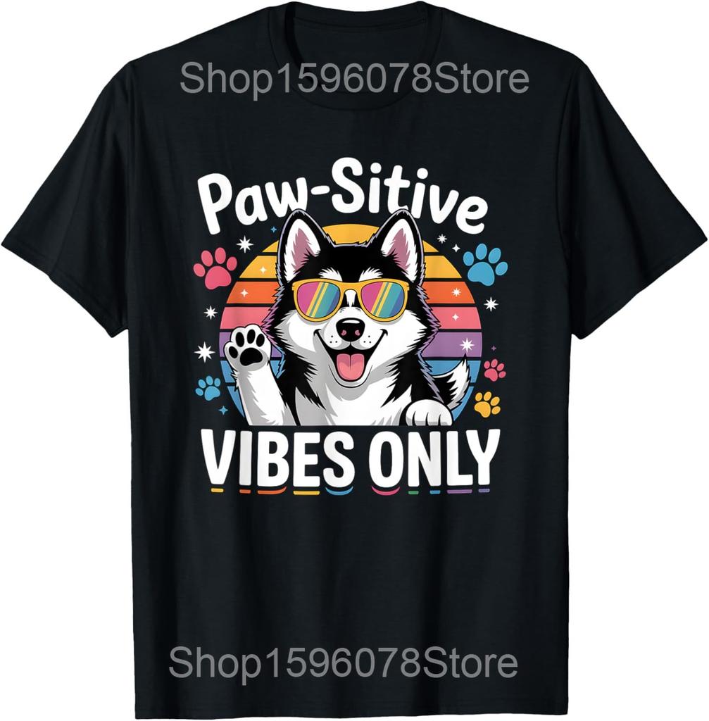Funny Siberian Husky Lover Cute Huskies Dog T Shirts Men Cotton Humor Streetwear Tee Shirt Short Sleeve Unisex Loose Clothing