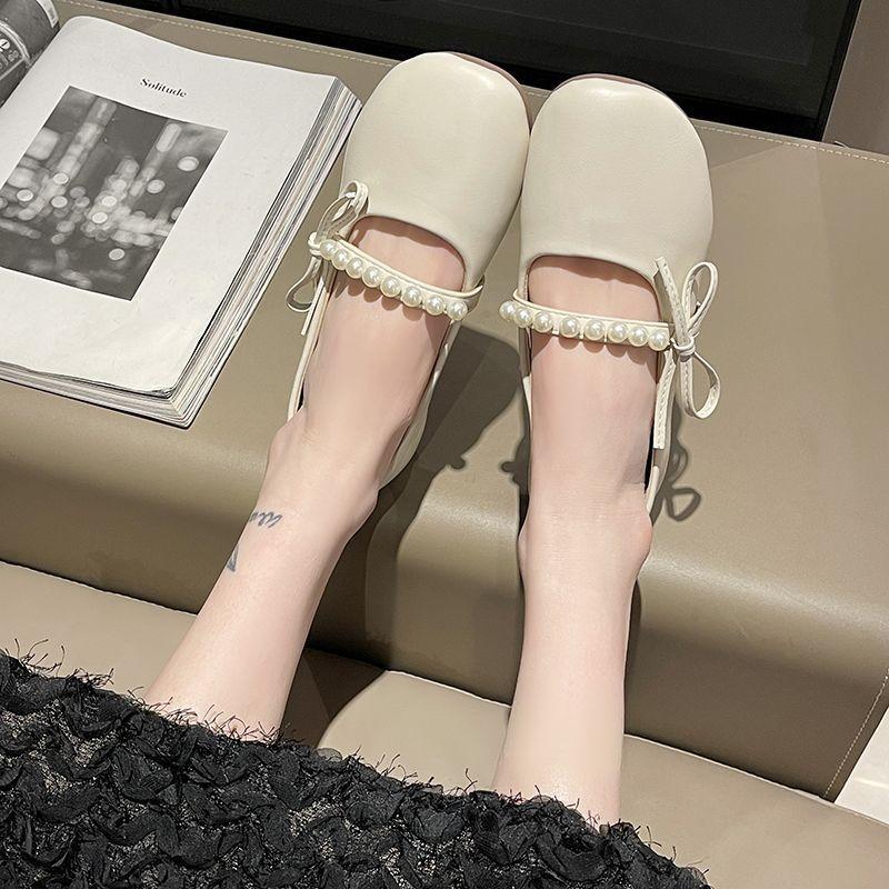 Mary Jane shoes with skirt soft-soled Doudou shoes 2025 autumn and summer new late evening breeze gentle shoes flat single shoes women