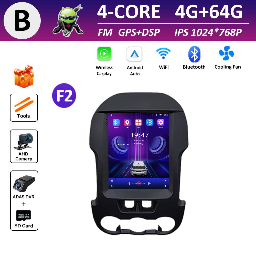 9.7 Inch Touch Screen Car Video for Ford Ranger 2012 2013 2014 - 2015 Radio Player Cooling Fan Wireless Carplay Head Unit WIFI