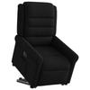 Electric Recliner Chair with Rising Function Black Fabric