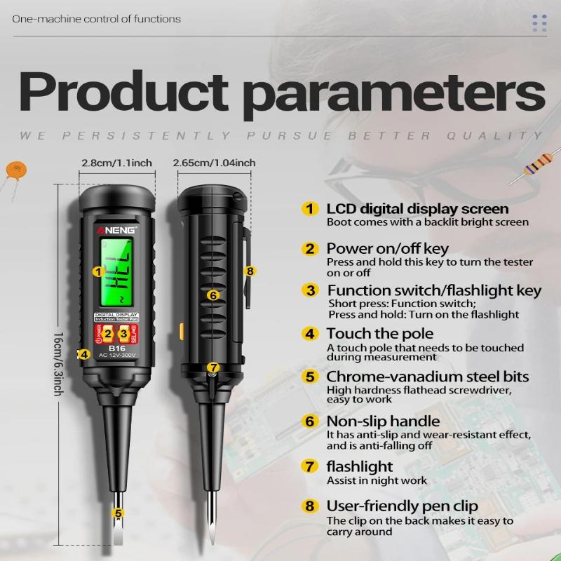 ANENG ST180 Clamp Meter Digital Multimeter DC/AC Voltage 4000 Counts B16 Current Ammeter Tester Set Car Amp Hz Capacitance NCV Ohm Electrician Tools