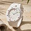 Taschen-Quarz-Uhr Achteckig Pop-Stil Hals-Uhr Süßigkeitenfarbe Nischen-Persönlichkeit Abnehmbares Gummiarmband Uhr